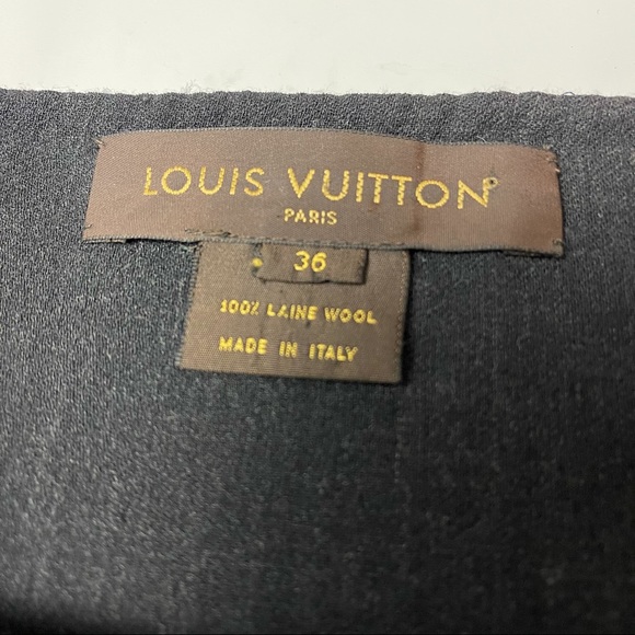 Louis Vuitton A Line Charcoal Wool Skirt - Picture 4 of 4